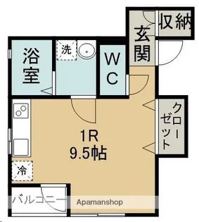 グランドパレス若林【101号室】の間取り