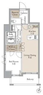 1LDKの間取り画像