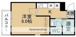キャピタル富沢西【1階】の間取り