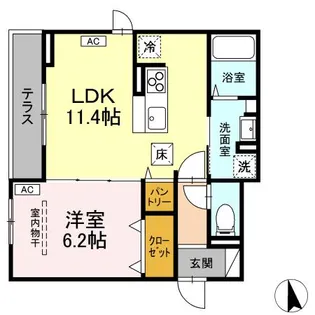 エルタスコート成田町【1階】の間取り