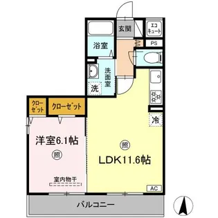 フロレスタ上杉【3階】の間取り