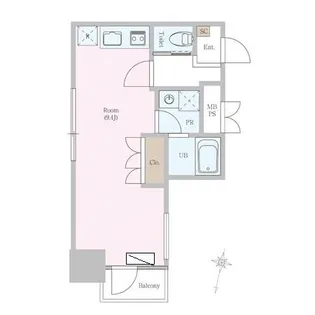 カスタリア大町【8階】の間取り