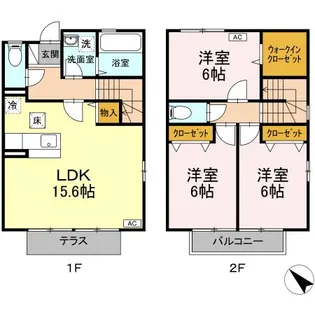 ノエルガーデン【1階】の間取り