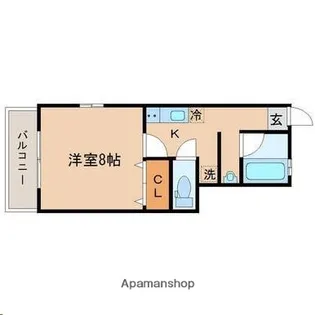 アスコット中野栄【1階】の間取り
