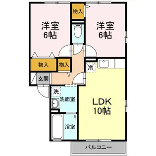 リビングタウン将監ABCDE【2階】の間取り