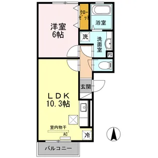 RE・EARTHの杜 もり【1階】の間取り