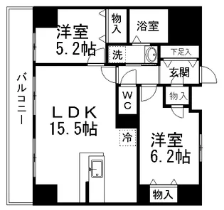 チャコールウッドステージ【7階】の間取り