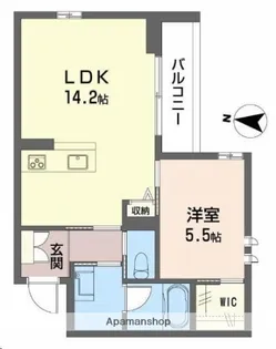 アトリエール北六番丁【1階】の間取り