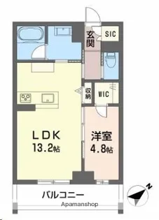 CLASSEUM連坊Ⅲ【203号室】の間取り