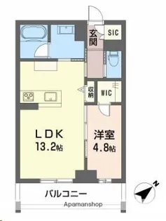 CLASSEUM連坊Ⅲ【206号室】の間取り