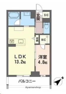 CLASSEUM連坊Ⅲ【302号室】の間取り