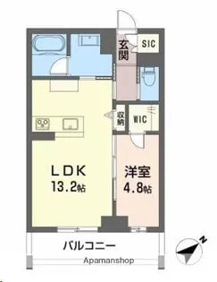 CLASSEUM連坊Ⅲ【405号室】の間取り