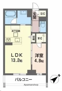 CLASSEUM連坊Ⅲ【1階】の間取り