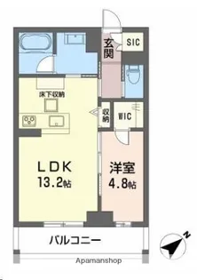 CLASSEUM連坊Ⅲ【1階】の間取り