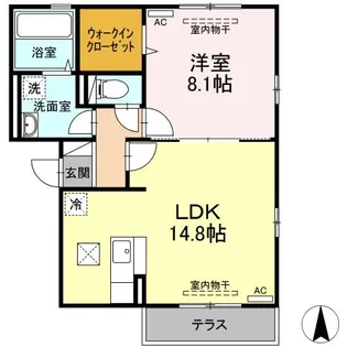 グランドゥール B【1階】の間取り