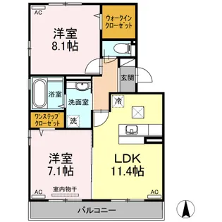 レガーロ B【1階】の間取り