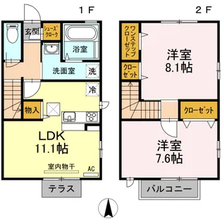 ボナール・ディア【1階】の間取り