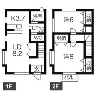 アプト正裕 A【2号室】の間取り