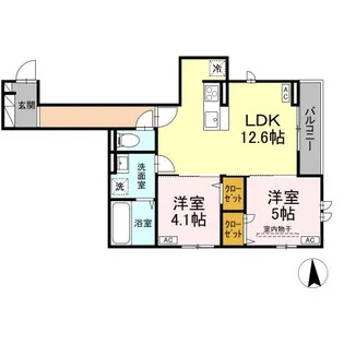 DーROOM荒井1丁目【3階】の間取り