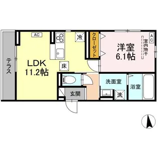 フィオレンテ 長町南【1階】の間取り