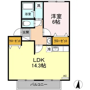 リブレスト鈎取 III【2階】の間取り