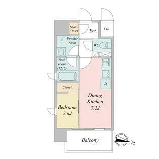 デュオフラッツ仙台木町通エアリ【10階】の間取り