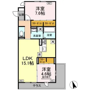 FORENA荒井【1階】の間取り