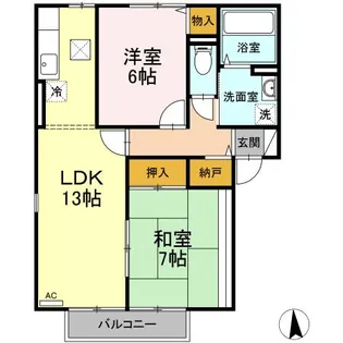 コンフォール台原 I【1階】の間取り
