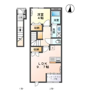 ティーフォレストII【2階】の間取り