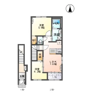 イリアス【2階】の間取り
