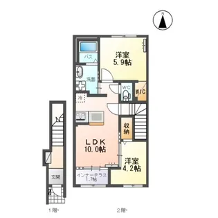イリアス【2階】の間取り