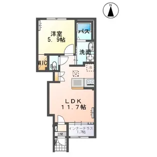 イリアス【1階】の間取り