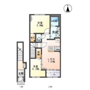 イリアス【2階】の間取り