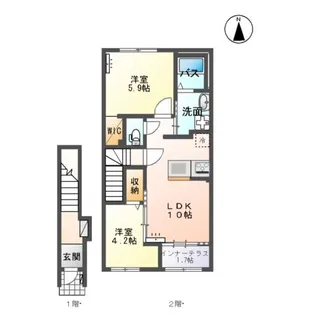 イリアス【2階】の間取り