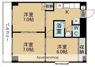 フレンドリー富田【501号室】の間取り