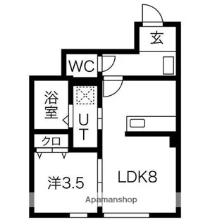 宮城県仙台市若林区六十人町【アパート】の間取り