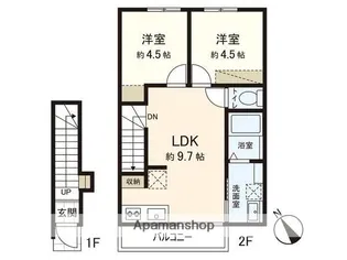 仮称コーポ南光台東【2階】の間取り