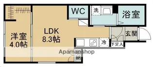 シャルム旭ケ丘イースト【101号室】の間取り