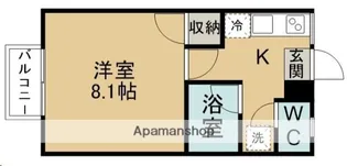 ウィンディ上野山C【202号室】の間取り