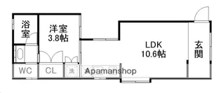 LAND長町【201号室】の間取り