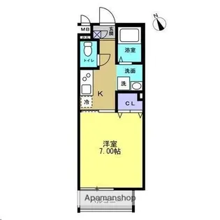 クオーレ福沢町【3階】の間取り