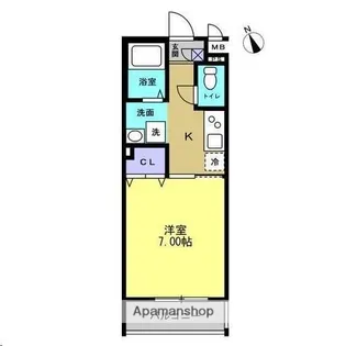 クオーレ福沢町【3階】の間取り