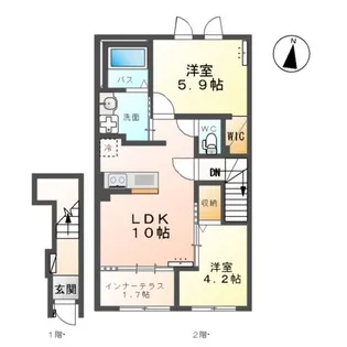 ソレイユ【2階】の間取り