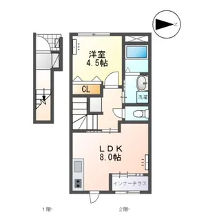 翠月荘 つむぎ【2階】の間取り
