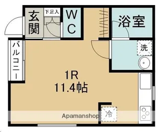 メゾン中ノ坂【2号室】の間取り