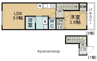 GRAND MAISON台原【202号室】の間取り