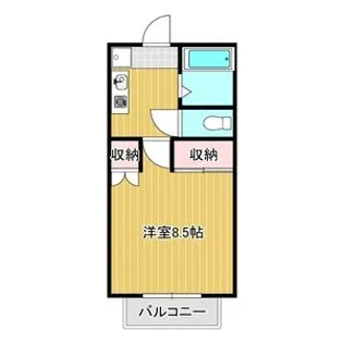 グレース鷺ヶ森【202号室】の間取り