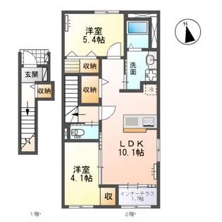 コンフォースN【2階】の間取り