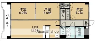 ジェムラポール【403号室】の間取り