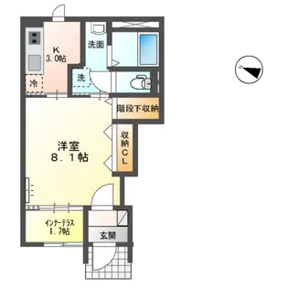 エスポワール六丁の目【1階】の間取り